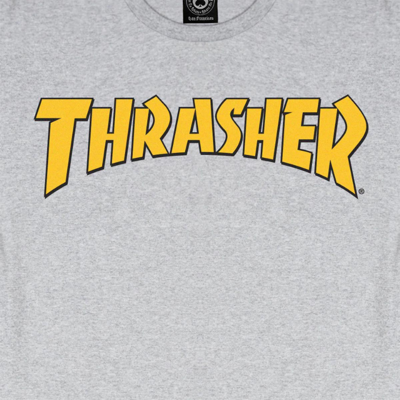 Футболка Thrasher COVER LOGO ash grey - фото 45581