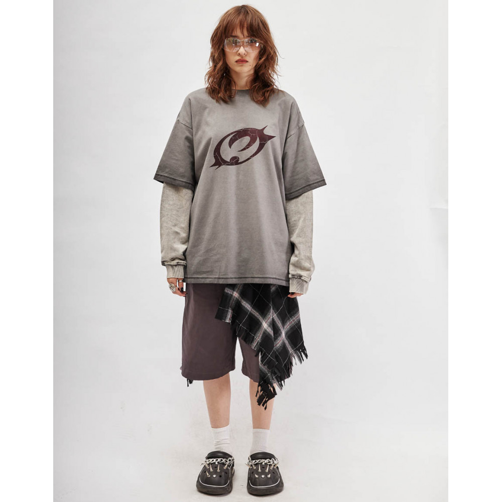 SoWhat? Футболка из плотного хлопка / светло- серый - фото 45759