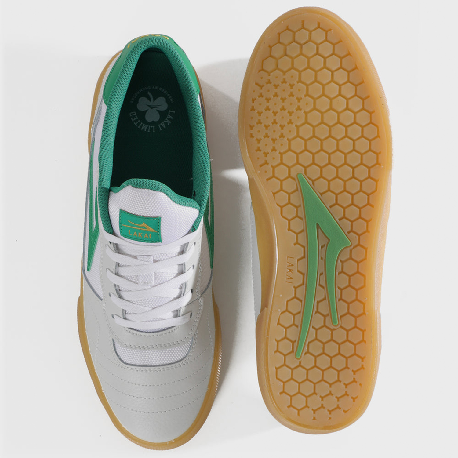 Кеды Lakai Cambridge White/Green Leather (Q1-25) - фото 48687