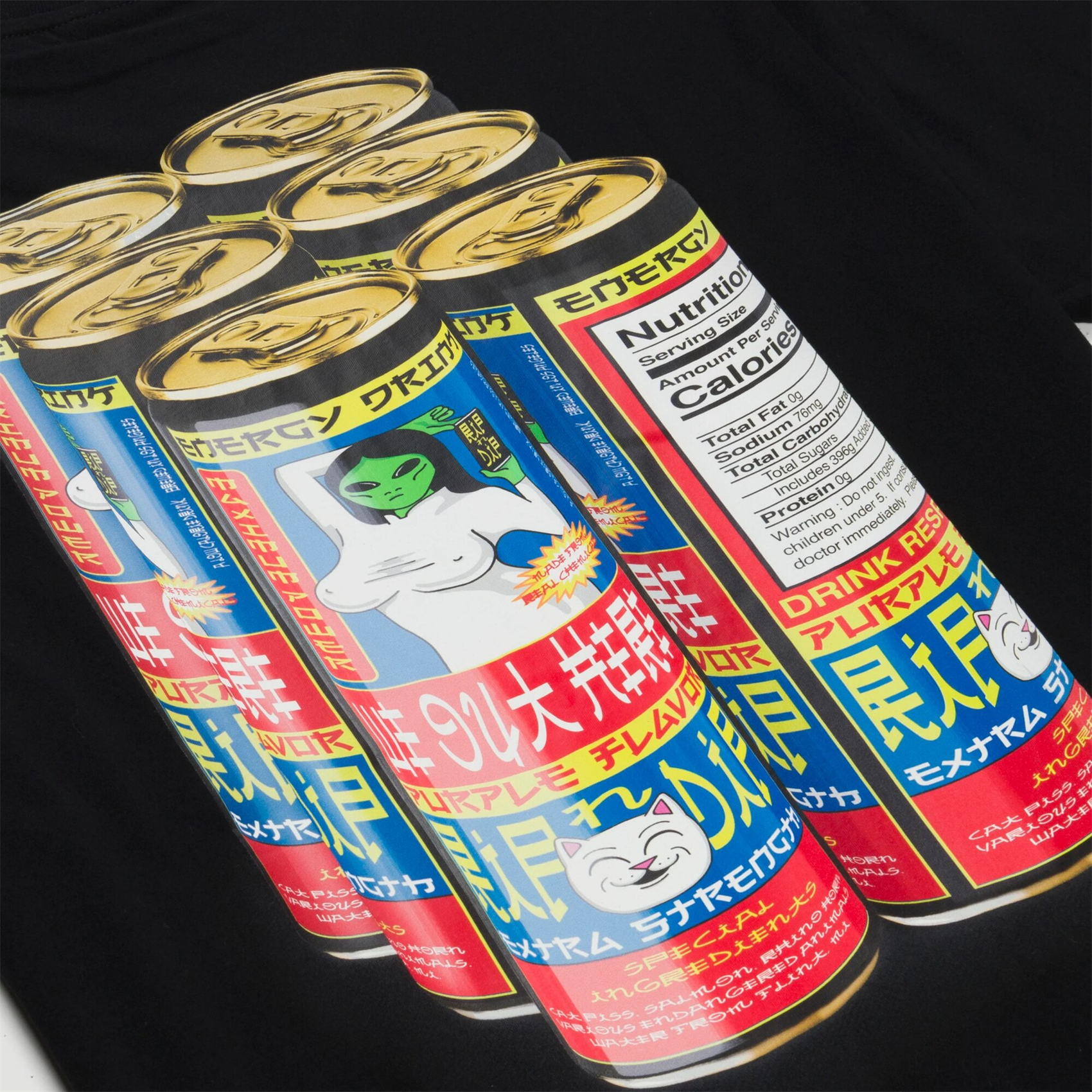Футболка RIPNDIP NERMS CANS TEE (BLACK) - фото 48768