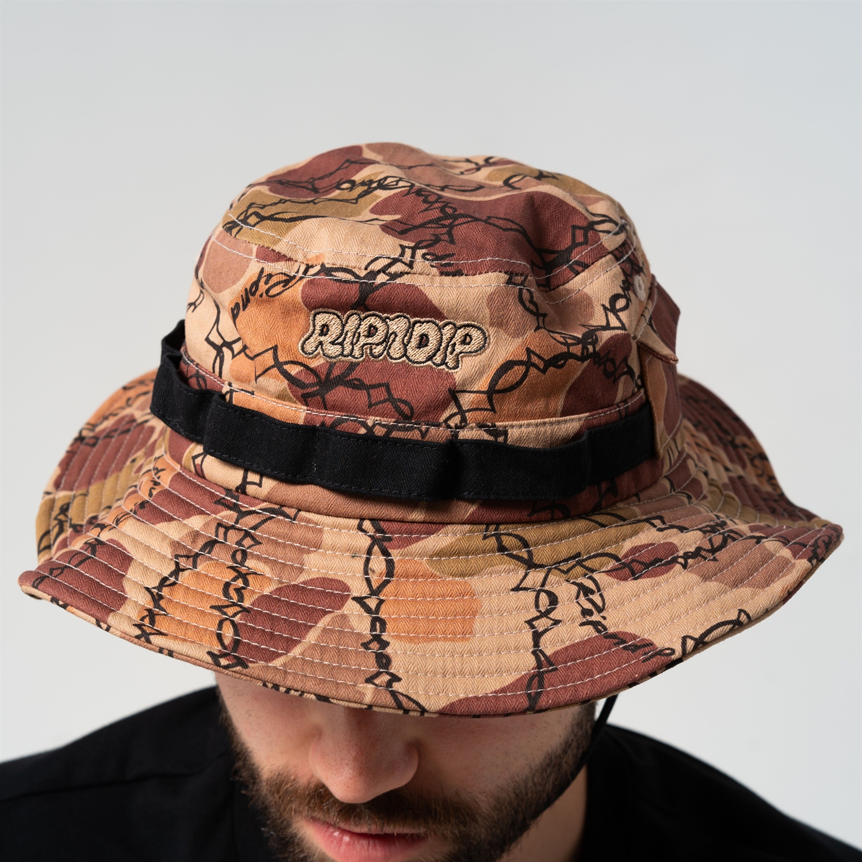 Панама RIPNDIP WIRED BOONIE HAT (TAN CAMO) - фото 48816