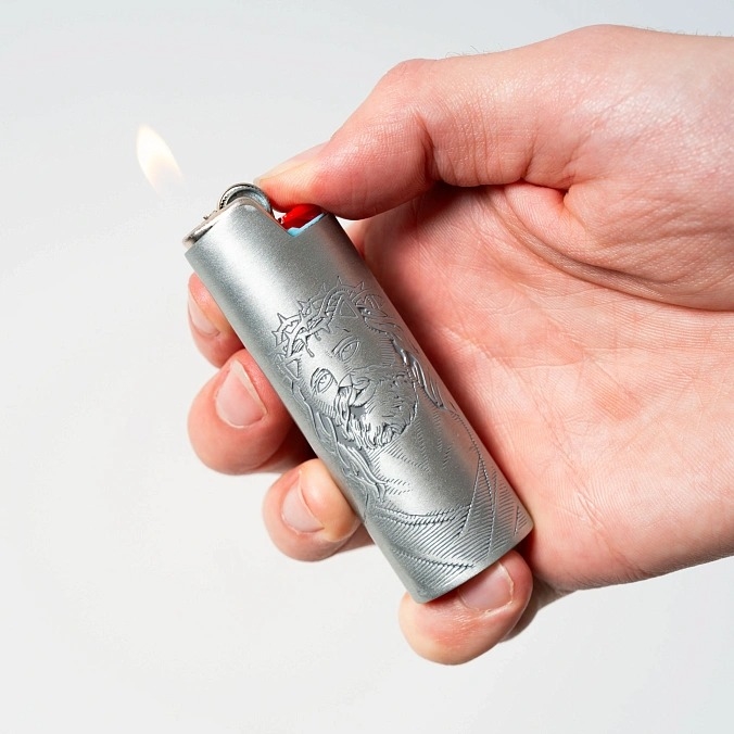 Чехол RIPNDIP LORD SAVIOR LIGHTER COVER (SILVER) - фото 48902