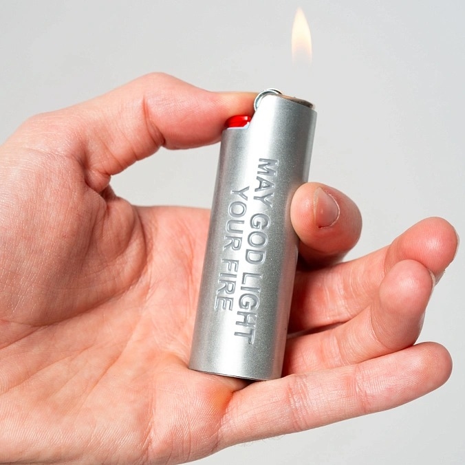 Чехол RIPNDIP LORD SAVIOR LIGHTER COVER (SILVER) - фото 48903