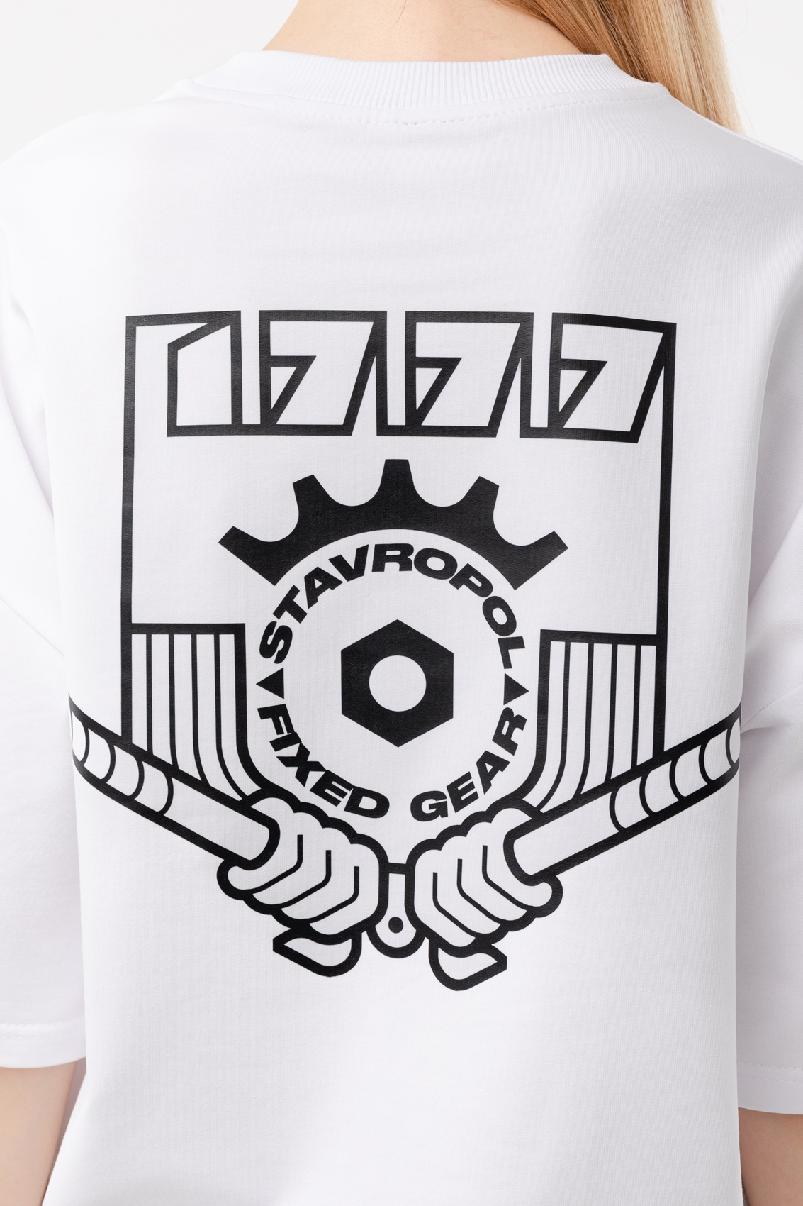 Футболка БОРДШОП#1 FIXED GEAR STAVROPOL белый - фото 48941