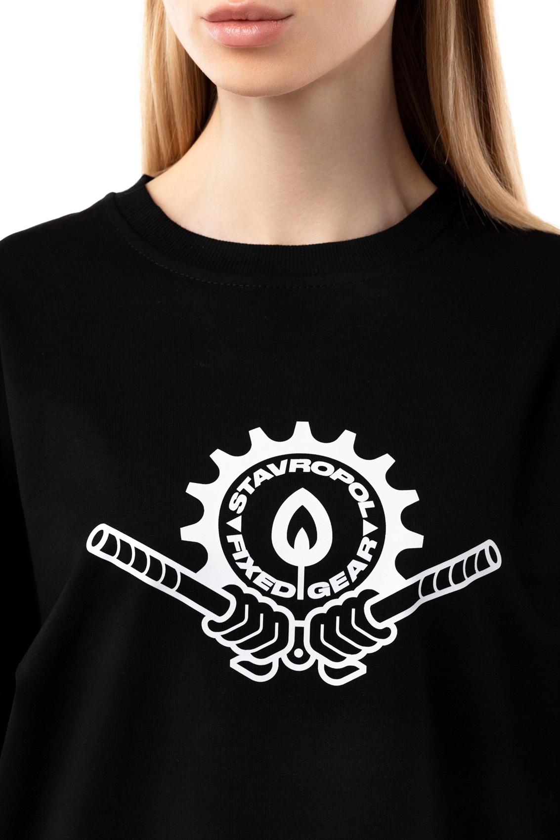 Футболка БОРДШОП#1 FIXED GEAR logo черный - фото 48949