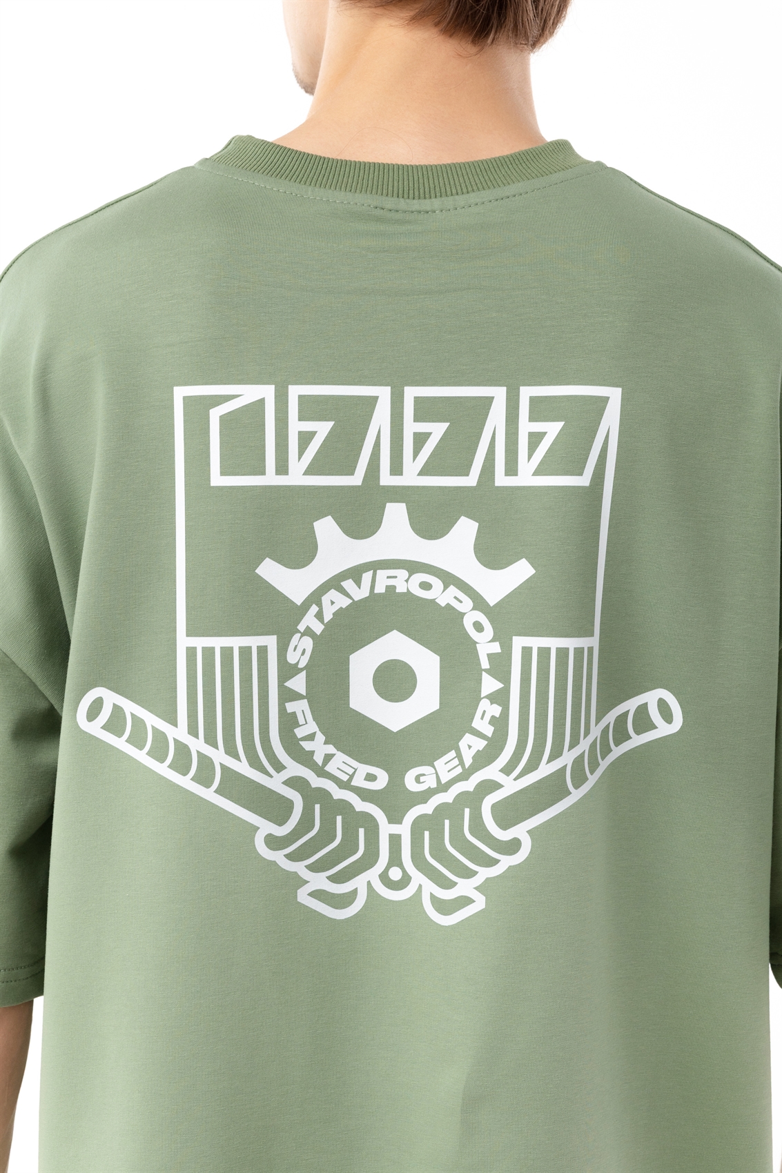 Футболка БОРДШОП#1 FIXED GEAR STAVROPOL зеленый - фото 48969