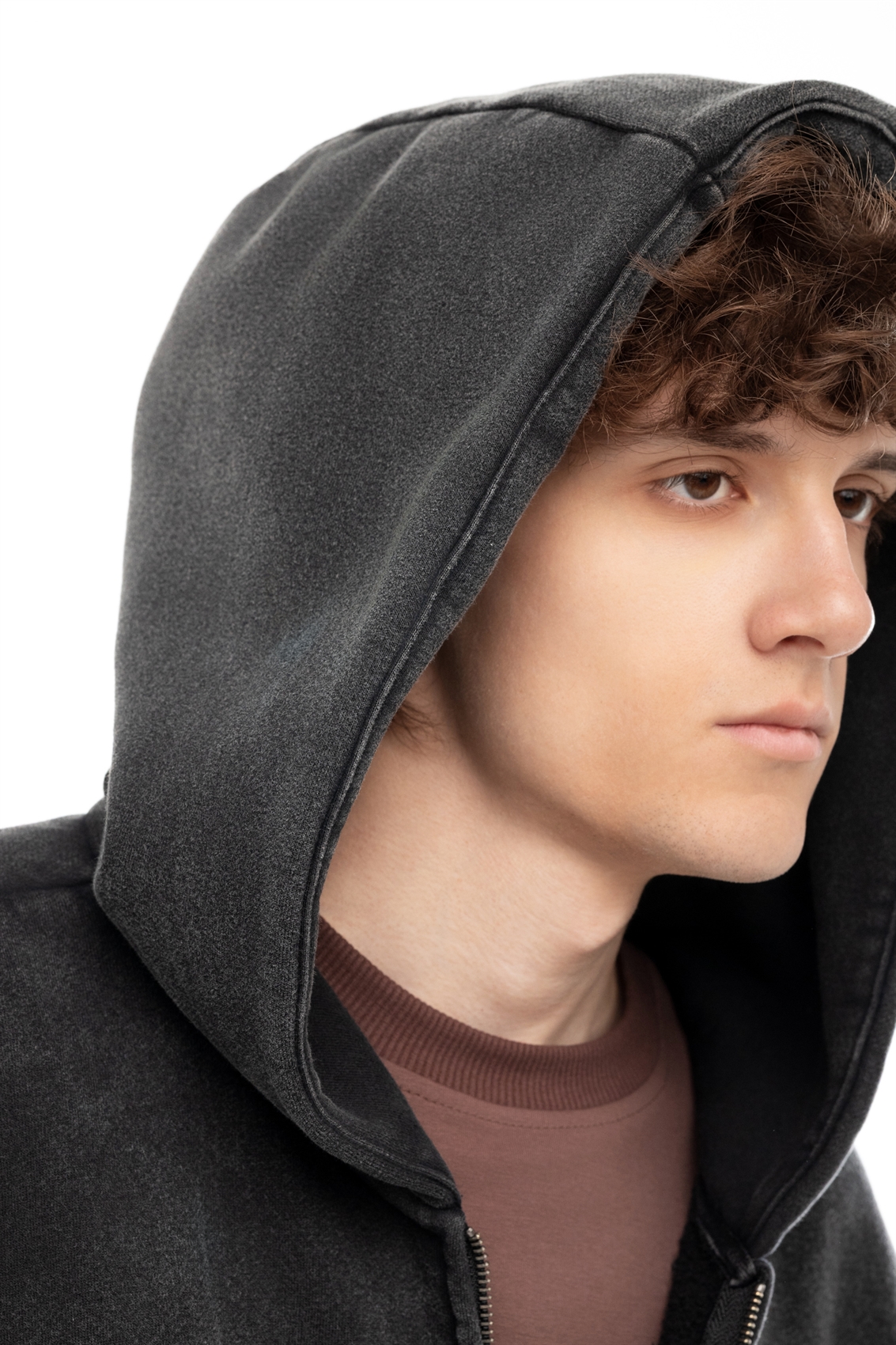 Зип-худи Бордшоп1 washed утепленный черный - фото 49518