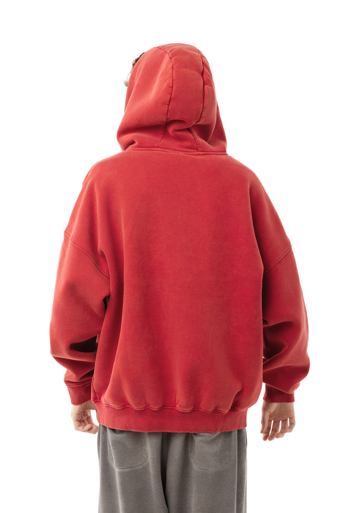 Зип-худи Бордшоп1 washed утепленный красный - фото 50080