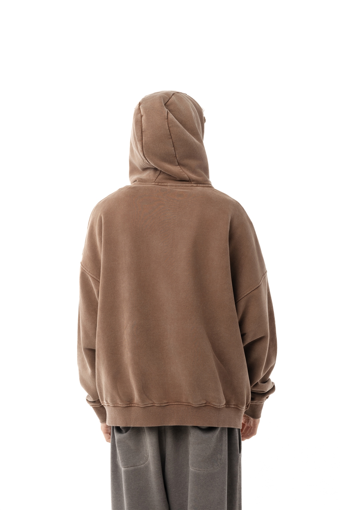 Зип-худи Бордшоп1 washed утепленный коричневый - фото 50103