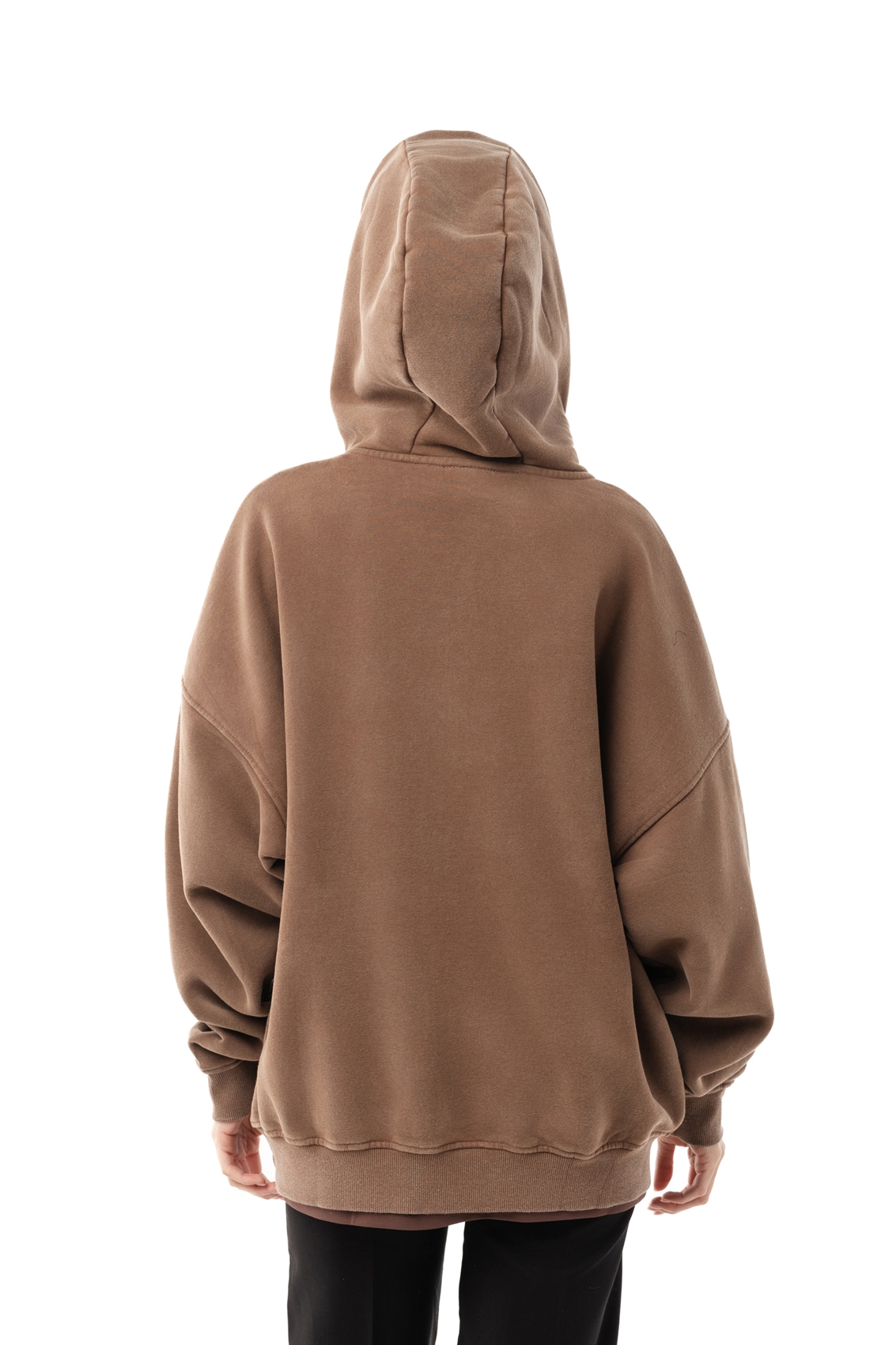 Зип-худи Бордшоп1 washed утепленный коричневый - фото 50114