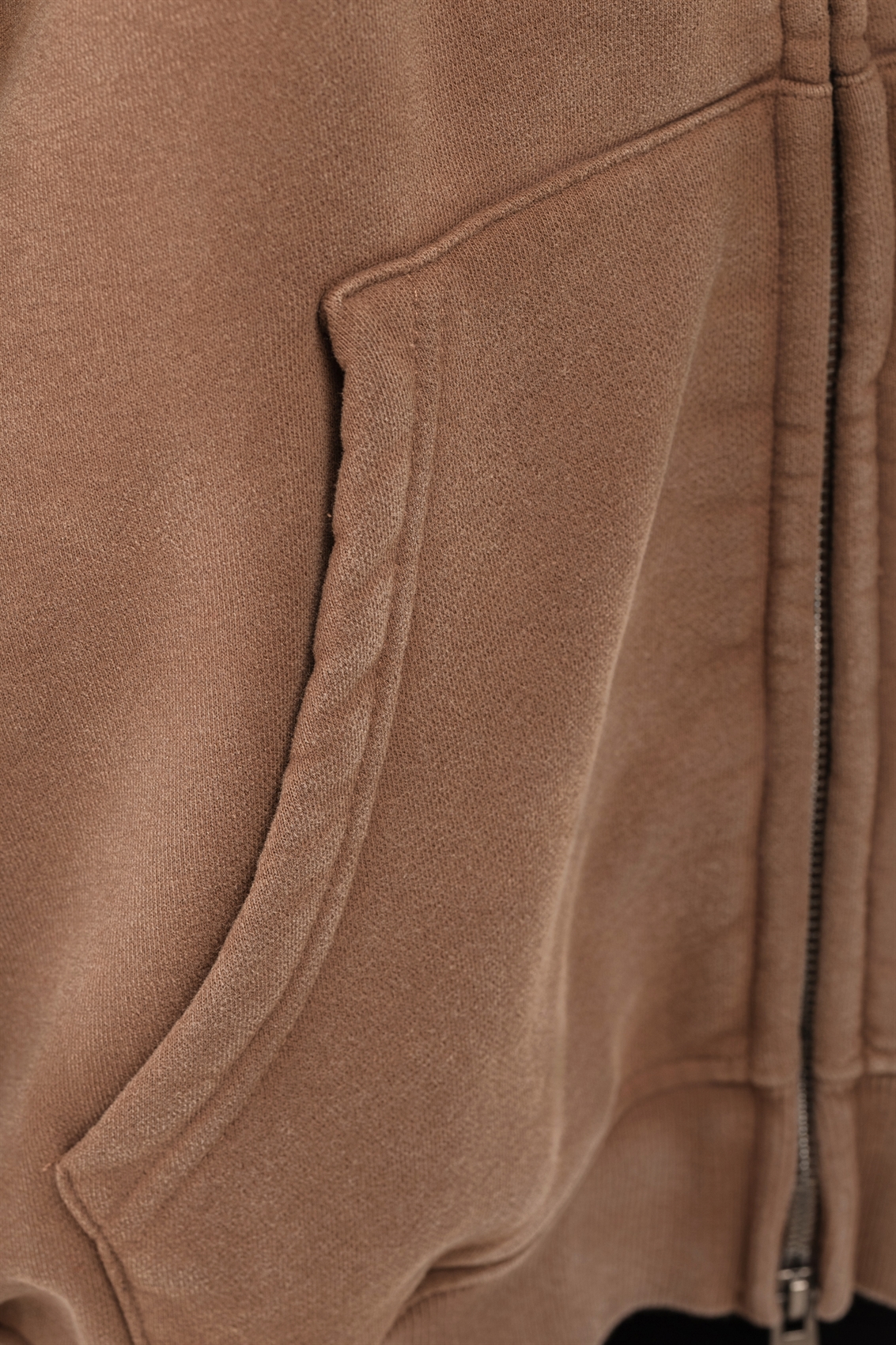 Зип-худи Бордшоп1 washed утепленный коричневый - фото 50118