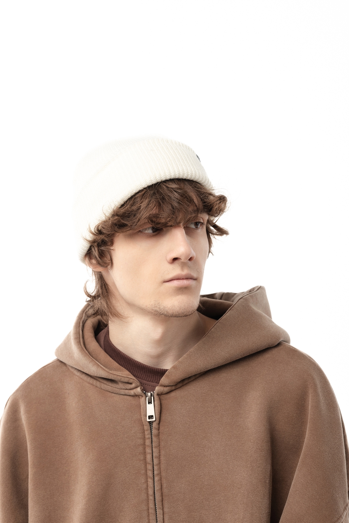 Шапка БОРДШОП1 Бини молочный - фото 50171