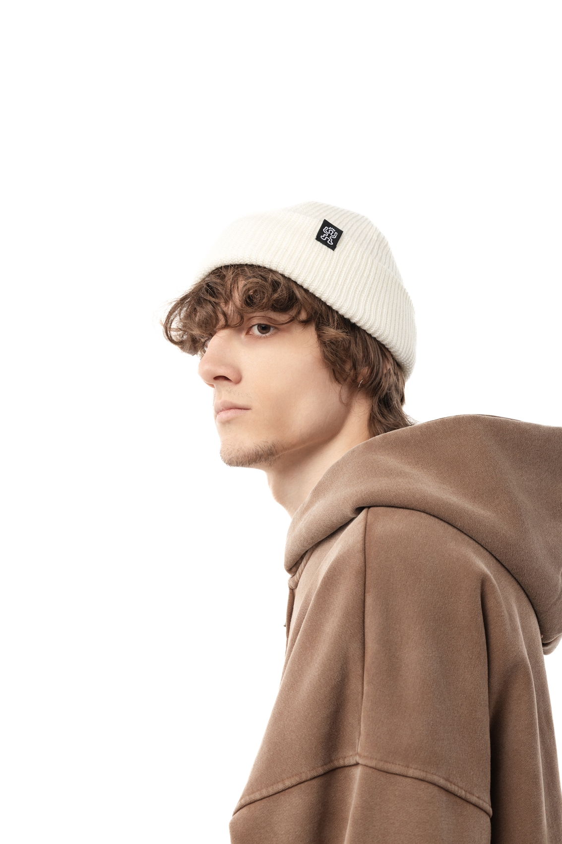 Шапка БОРДШОП1 Бини молочный - фото 50172