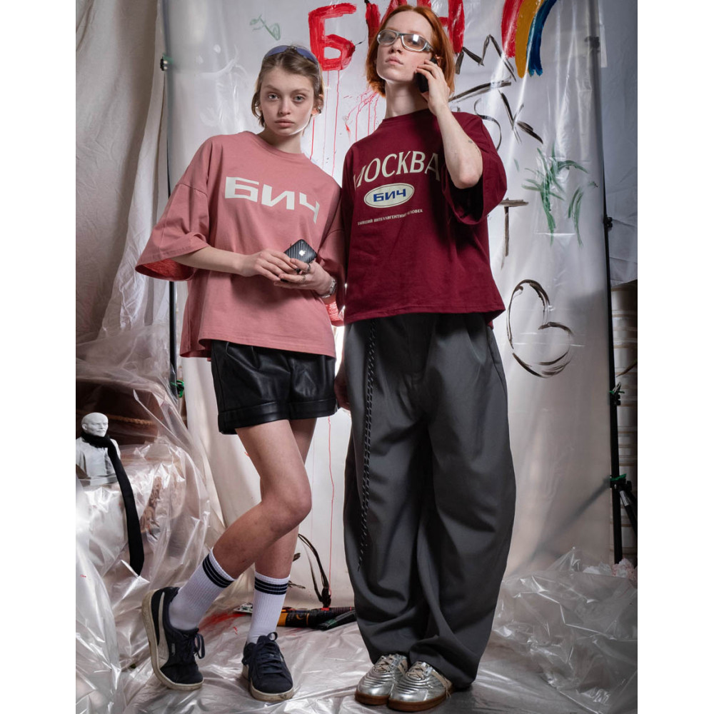 Широкие Брюки БИЧ / Серые - фото 50375