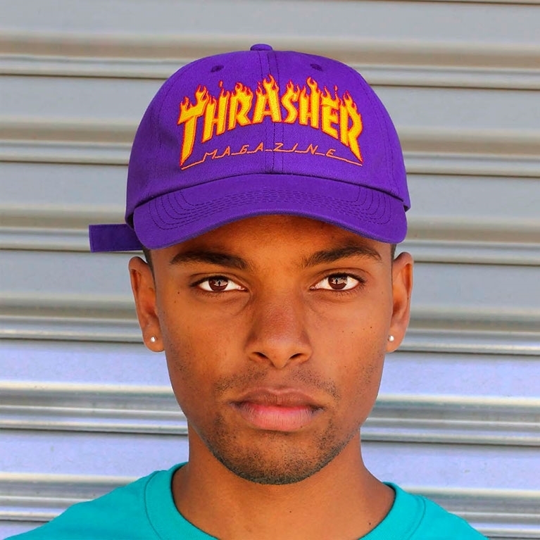 Thrasher Кепка FLAME OLD TIMER HAT PURPLE - фото 7378