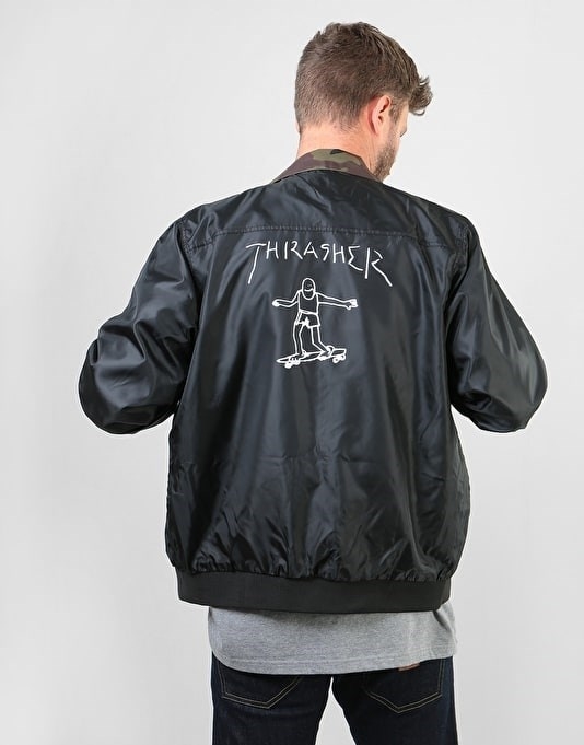 Thrasher Куртка GONZ REVERSIBLE COACH JACKET Black/Camo - фото 7961