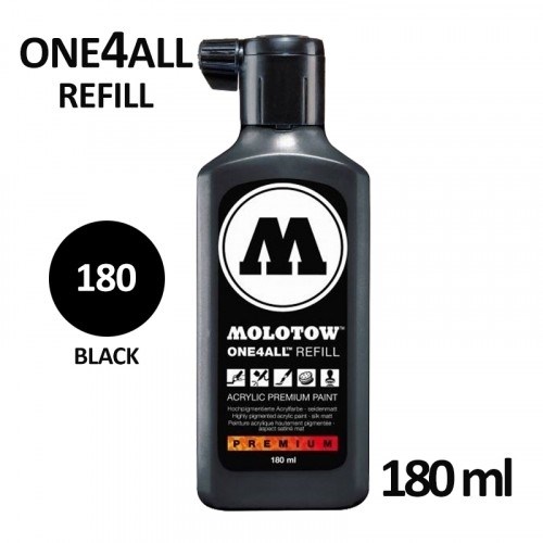 Molotow Заправка ONE4ALL Акриловая 692180 (180) черный 180 мл