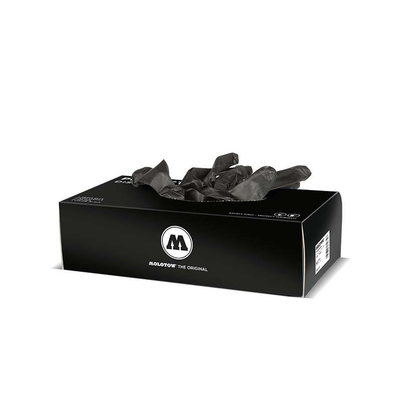 Перчатки резиновые черные Molotow 800416