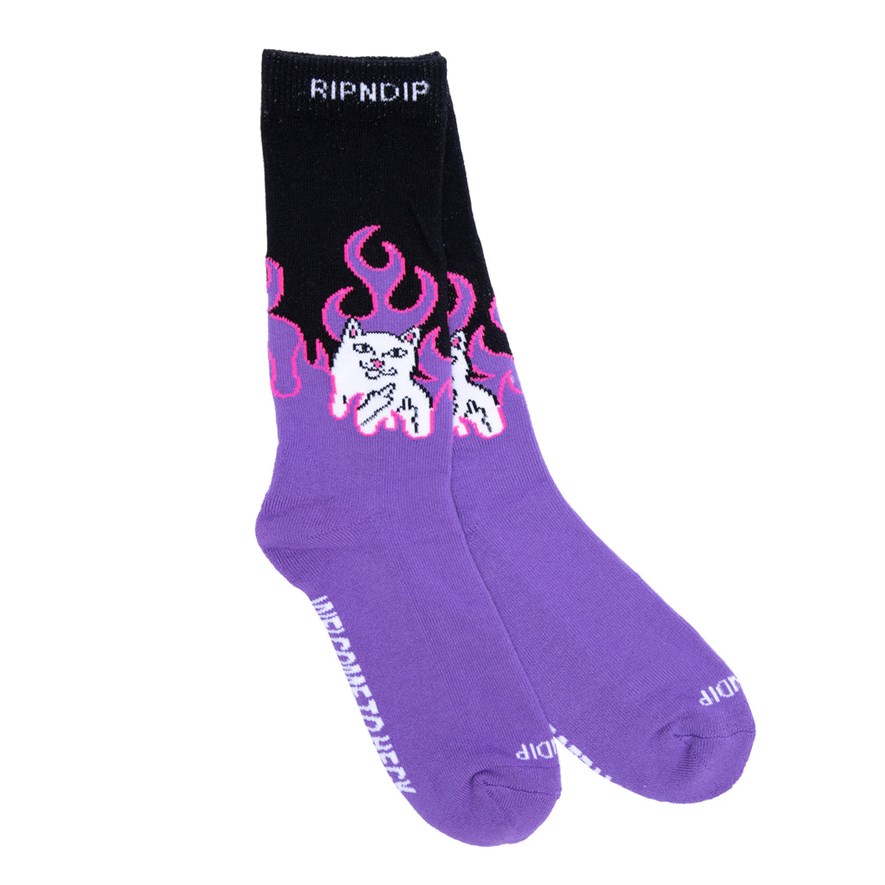 Носки RIPNDIP Welcome To Heck Socks Black / Purple / Pink