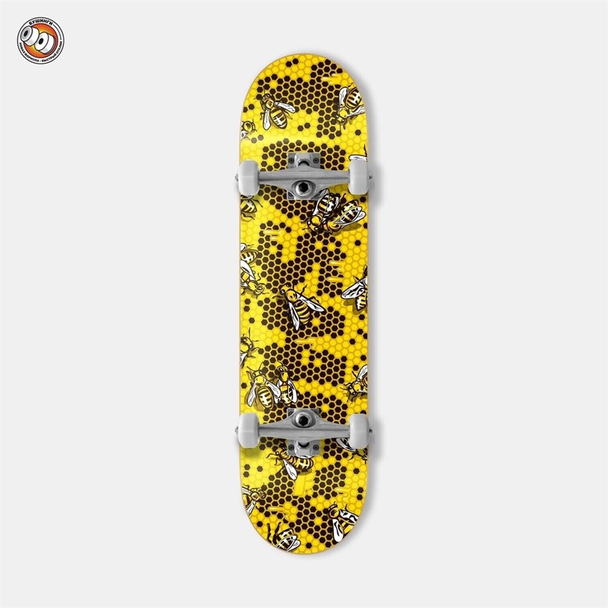 Скейтборд в сборе Footwork TUSHEV HIVE GOLD Размер 8 x 31.5