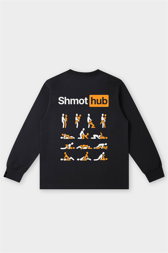 Лонгслив SHMOT "HUB", MONO черный