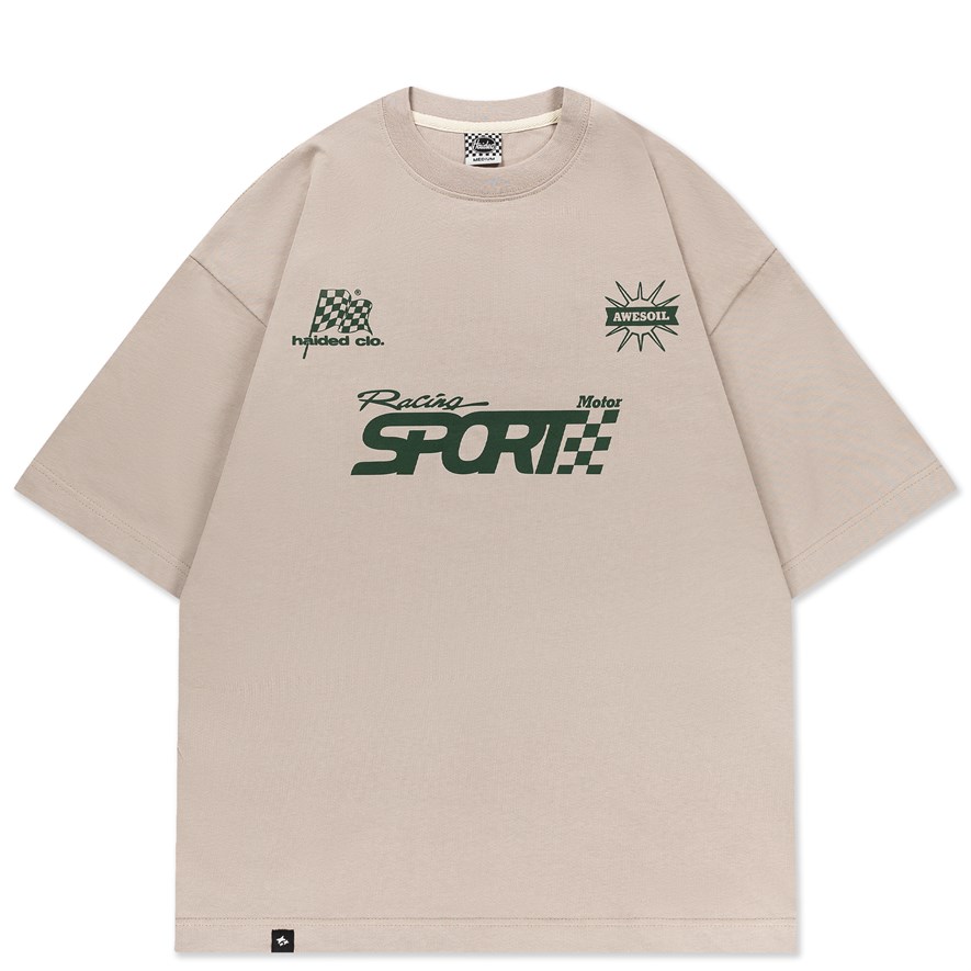 Футболка Haided RACING RLXD HW TEE grey.beige