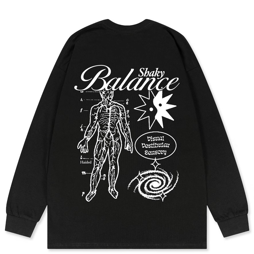 Лонгслив Haided BALANCE RLXD LS TEE black