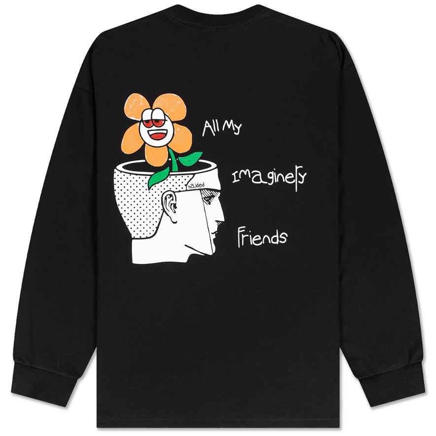 Лонгслив Haided FRIENDS RLXD LS TEE black