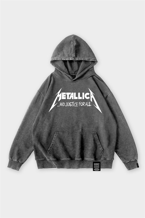 Худи SHMOT "METALLICA 2", GARMENT DYE серый