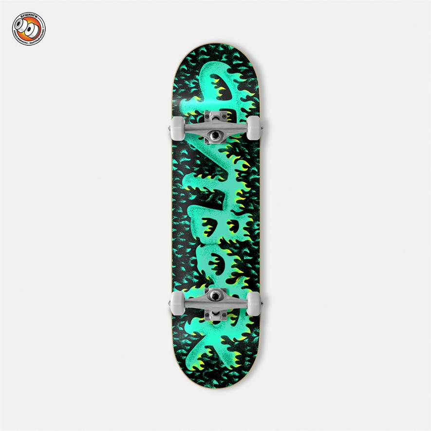 Скейтборд Футворк Flame Green 7.5 x 30.75