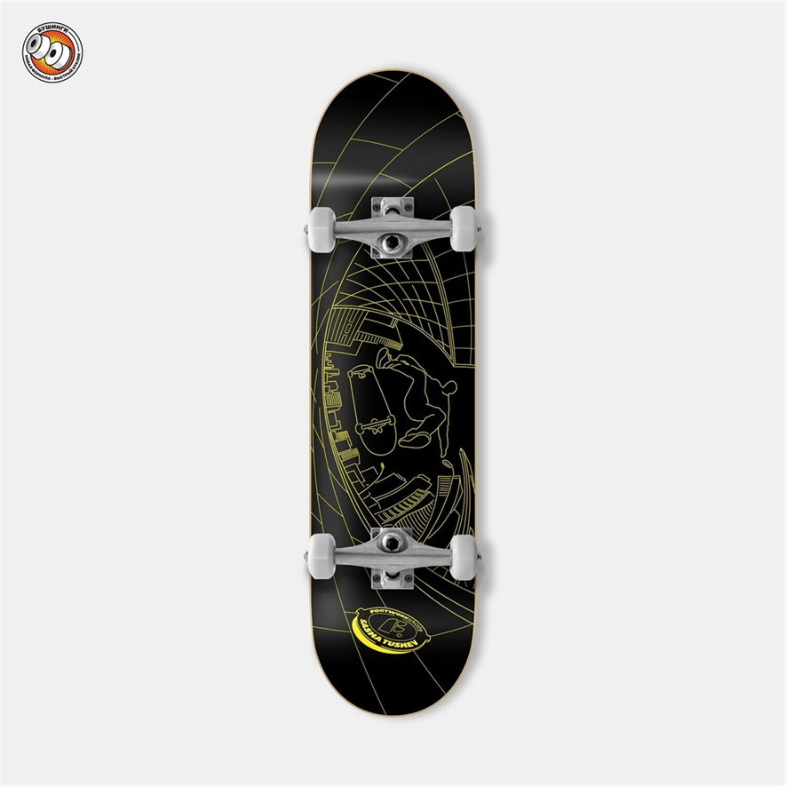 Скейтборд Футворк Tushev Fisheye Yellow/Black 8 x 31.5