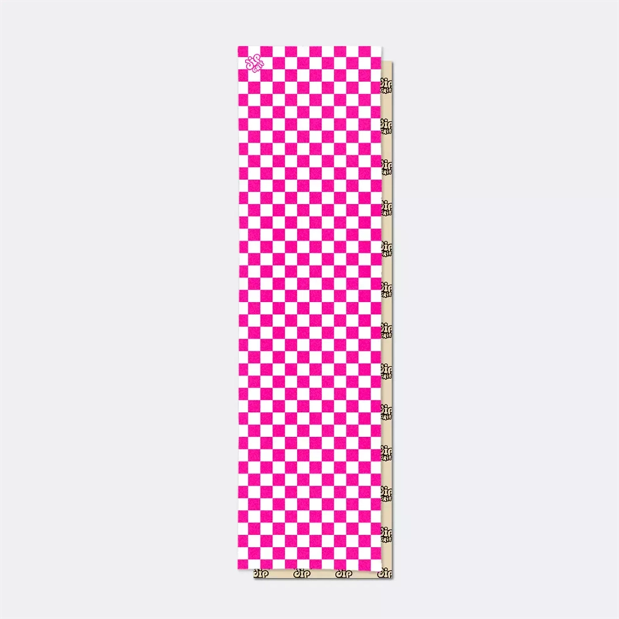 Шкурка для скейтборда Dip Grip Check Pink