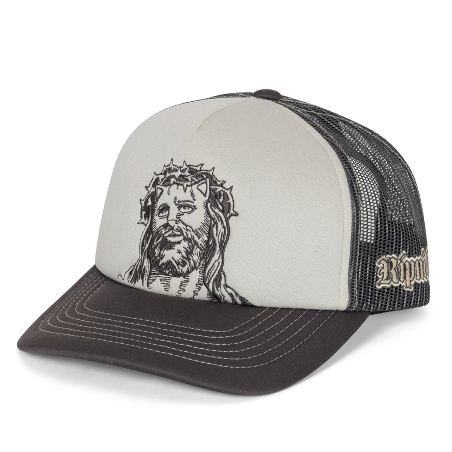 Бейсболка RIPNDIP LORD SAVIOR TRUCKER HAT (DARK CHARCOAL )