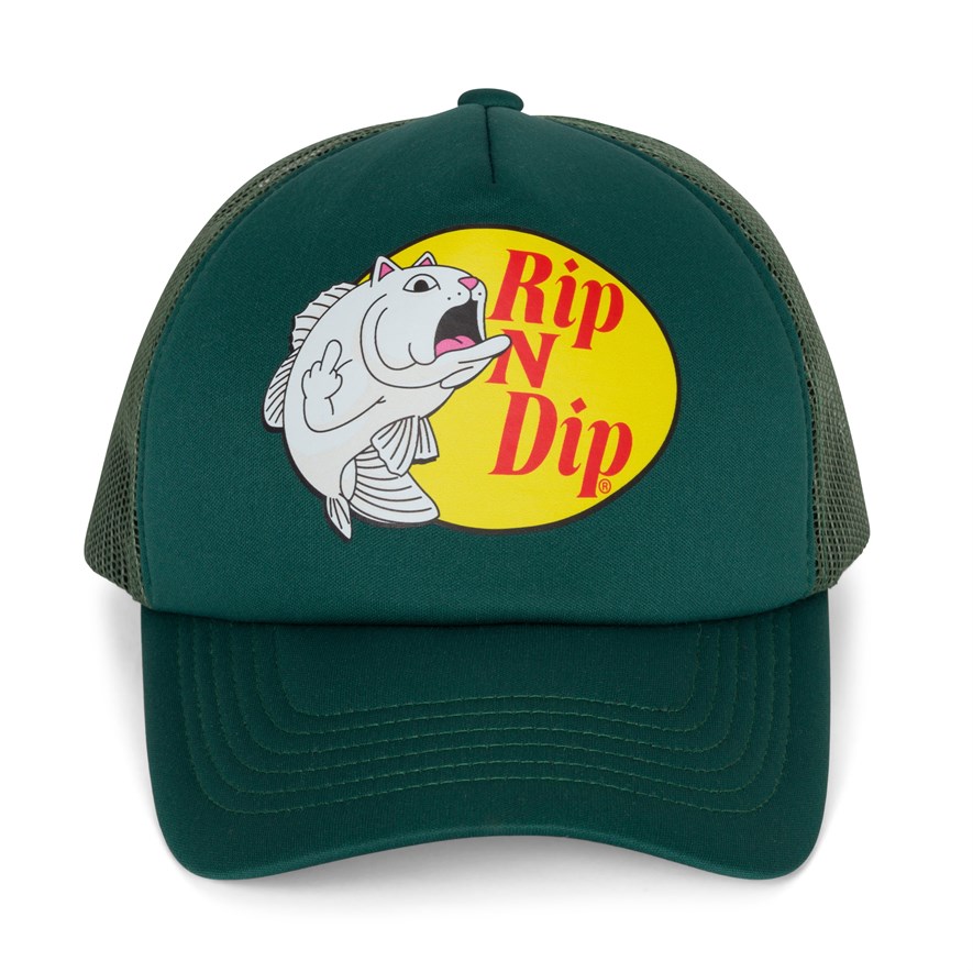 Бейсболка RIPNDIP CATFISH TRUCKER HAT (LIGHT OLIVE)