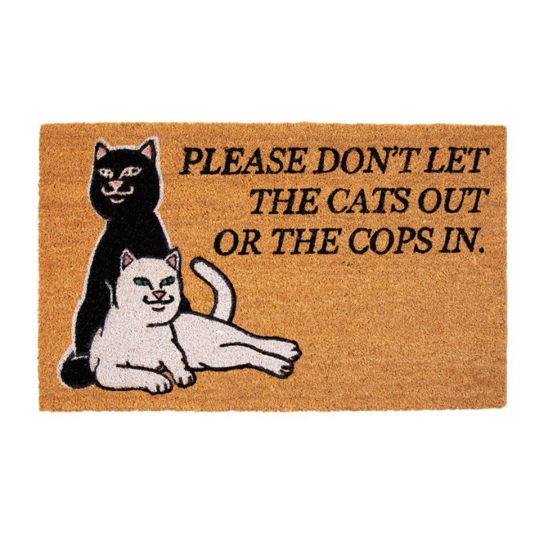 Коврик RIPNDIP DON'T LET THE COPS IN RUG (BROWN)