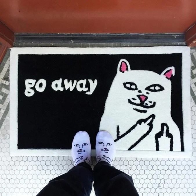 Коврик RIPNDIP GO AWAY RUG (BLACK)