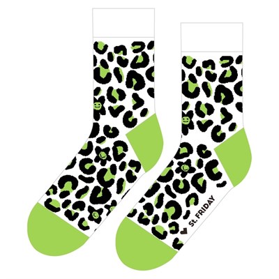 Носки St. Friday socks Леопард, который объелся мятного мороженного Носки St. Friday socks Леопард, который объелся мятного мороженного