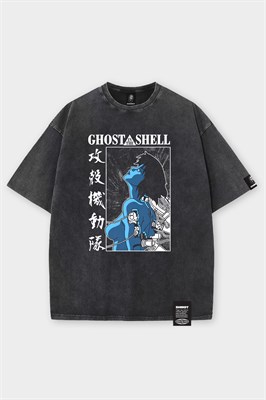 Футболка SHMOT "GHOST IN THE SHELL", GARMENT DYE черный