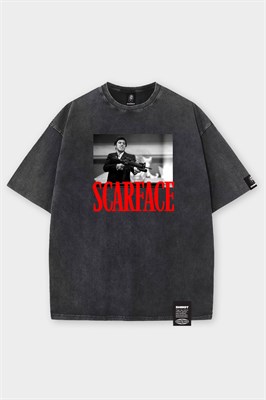 Футболка SHMOT "SCARFACE", GARMENT DYE черный