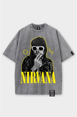 Футболка SHMOT "NIRVANA", GARMENT DYE серый