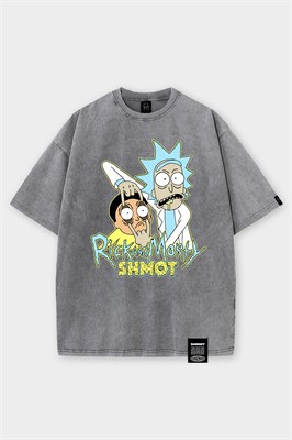 Футболка SHMOT "RICK & MORTY 2", GARMENT DYE серый