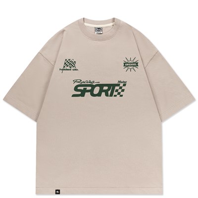 Футболка Haided RACING RLXD HW TEE grey.beige