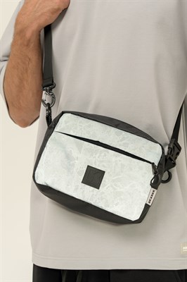 Сумка мессенджер КУЛЬТУРА &quot;MARBLE REFLECTIVE LONG PRO&quot;, черный