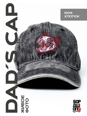 Кепка Бордшоп1 Мяу washed черный