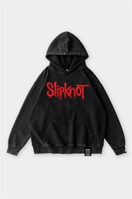 Худи SHMOT "SLIPKNOT LOGO", GARMENT DYE черный