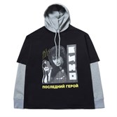 Толстовка с футболкой ZIQ & YONI x КИНО черная/серая - фото 10165
