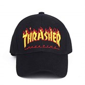 Thrasher кепка FLAME OLD TIMER HAT BLACK - фото 13868
