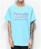 Thrasher футболка FLAME S/S SKY BLUE - фото 14547