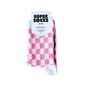 Носки SUPER SOCKS Шахматы (40-45, Розовый ) - фото 14814