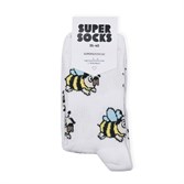 Носки SUPER SOCKS Мопс Пчелка (Размер носков 35-40, ЦВЕТ Белый ) - фото 14823